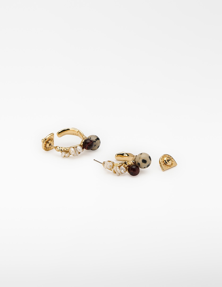 Aretes de aro con acabado brillante 3