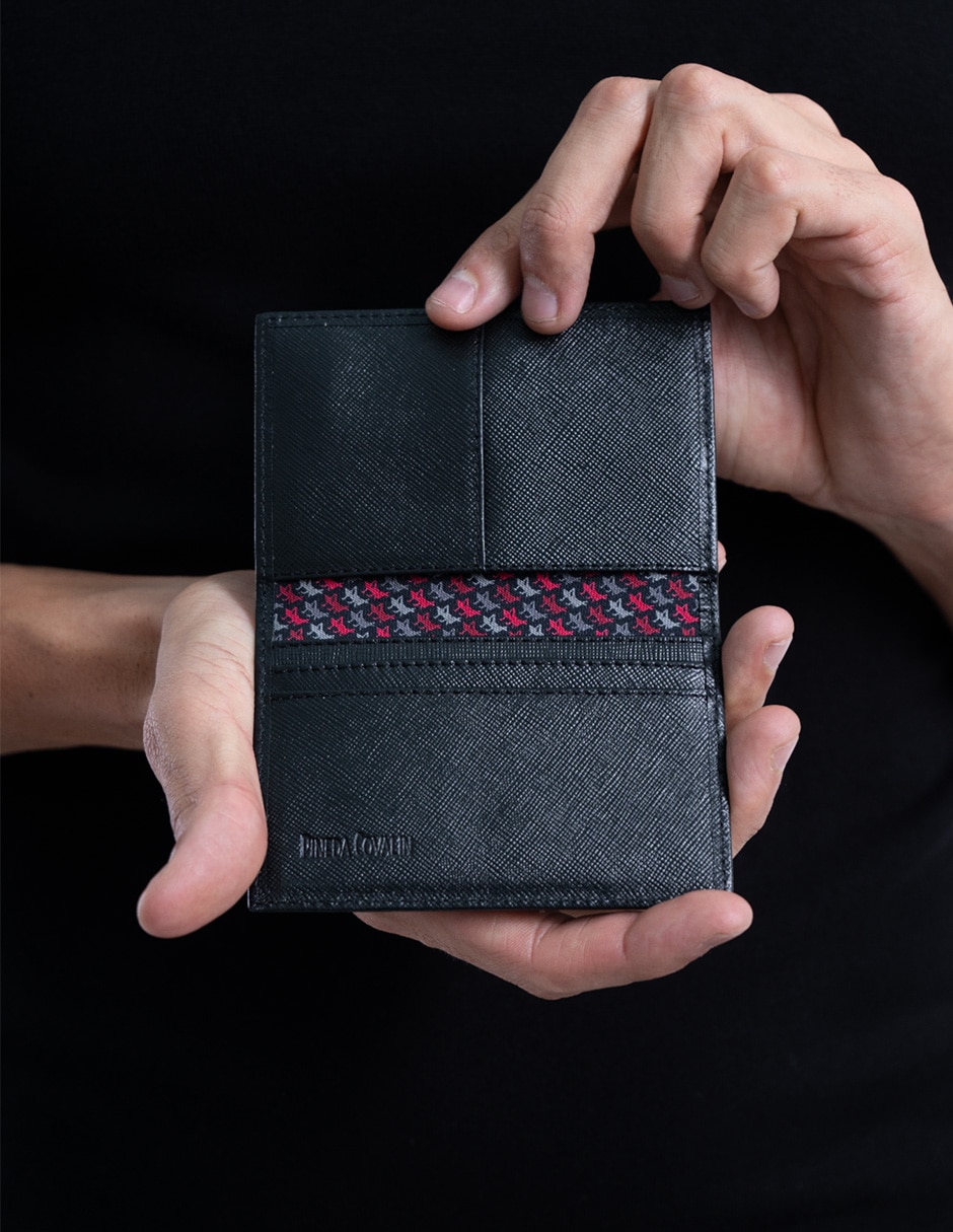 Tarjetero piel chapulines para hombre 4