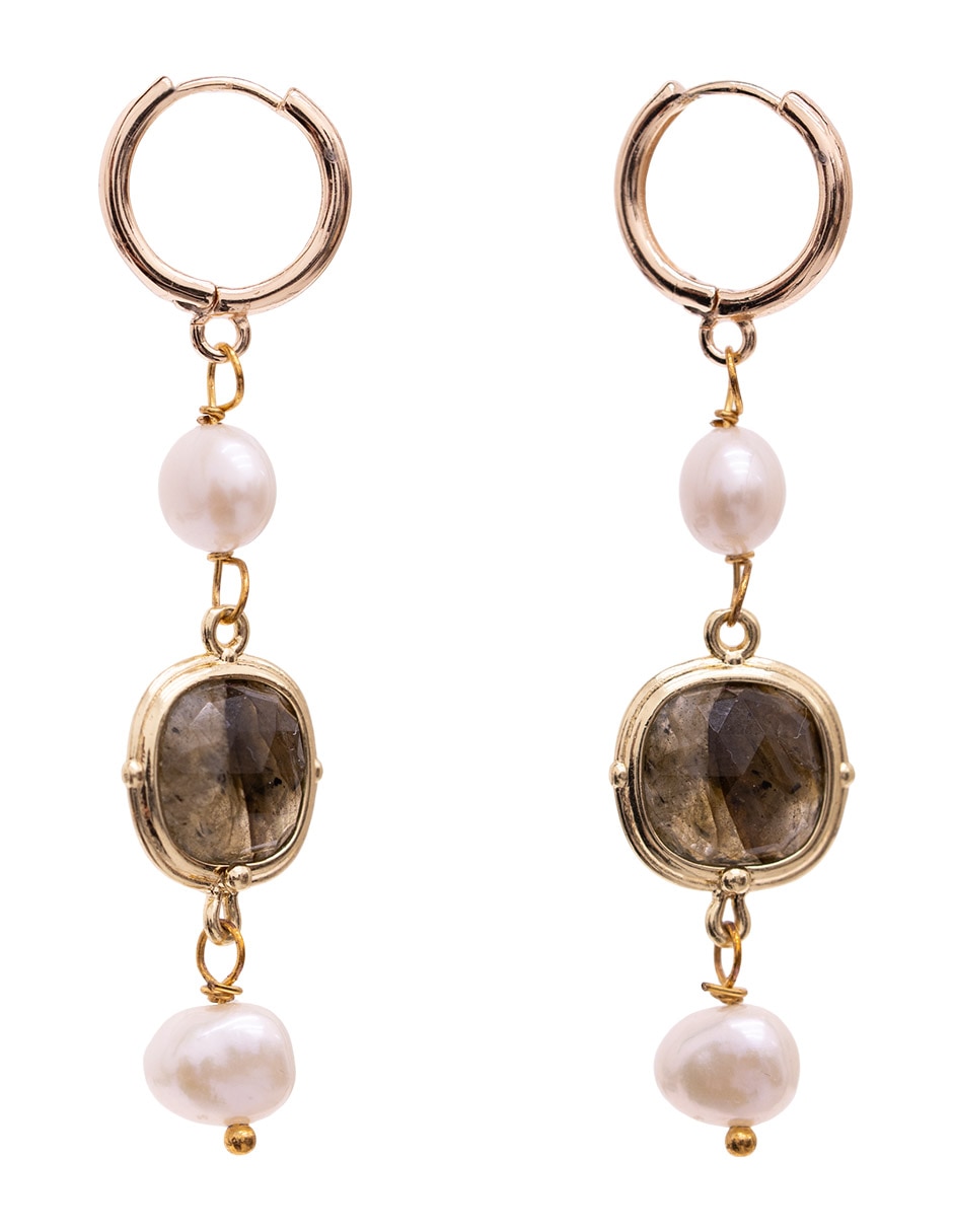 Aretes largos perla Aretes largos perla