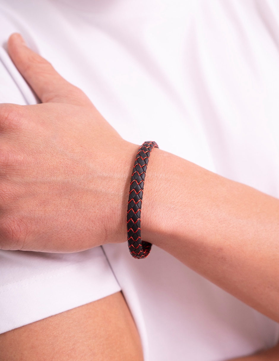 Pulsera de caucho con serpiente acabado