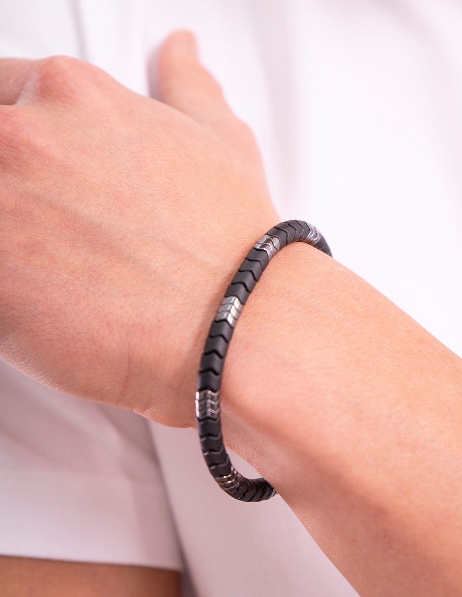 Pulsera joyería con hematita serpiente