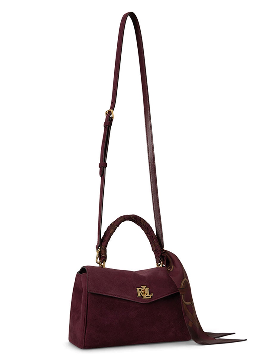 Bolsa satchel de piel para mujer