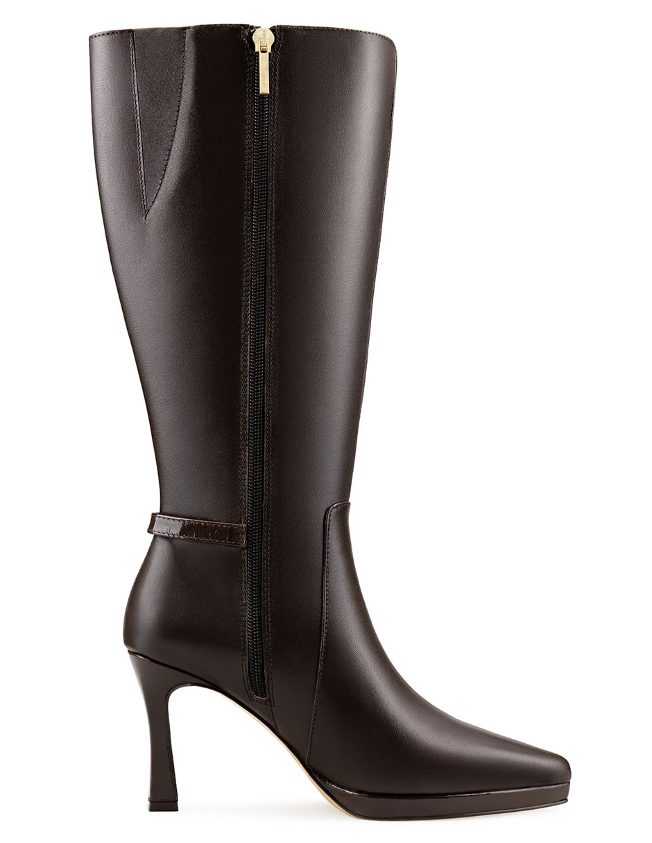Bota abajo de la rodilla botas de piel para mujer 4