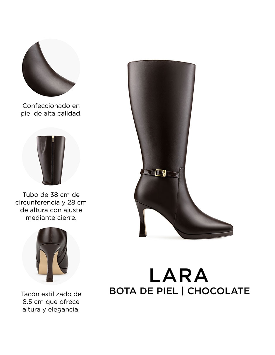 Bota abajo de la rodilla botas de piel para mujer 6