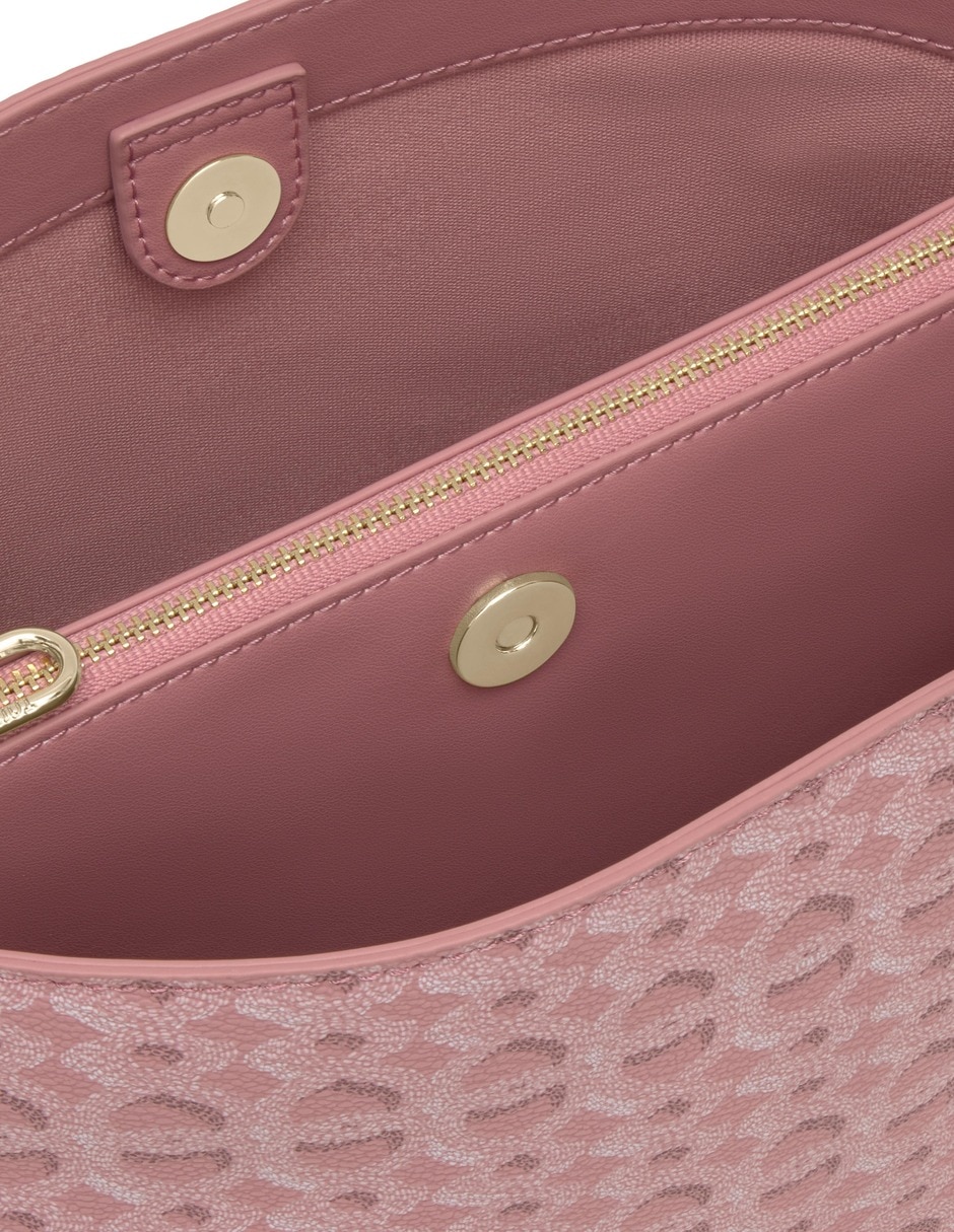 Bolsa satchel infinity de polar fleece para mujer 4