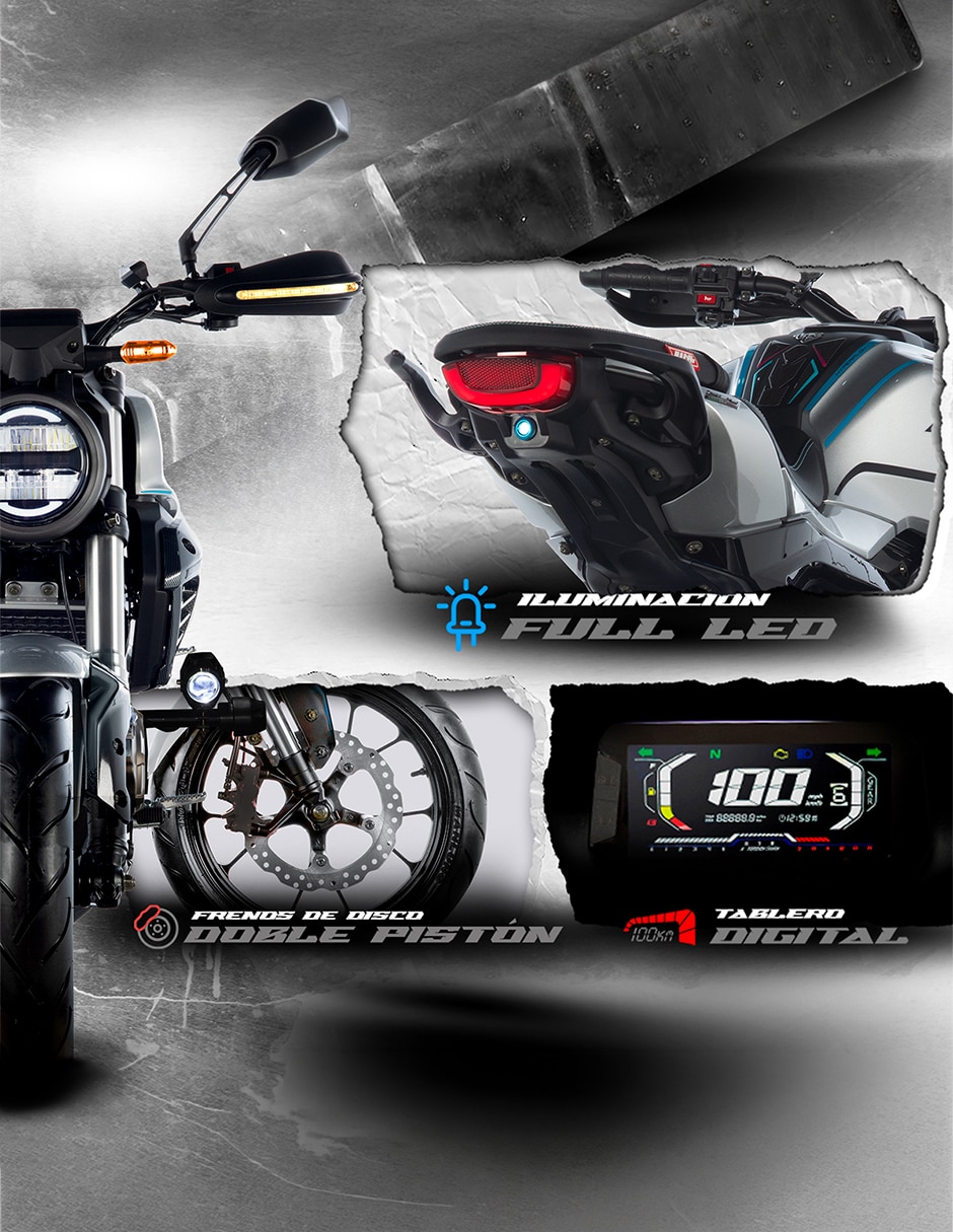 Motocicleta urbana SF501 300 PLATA 2027 8