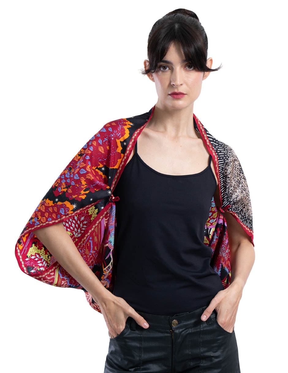 Mascada con estampado Gráfico de Seda para mujer