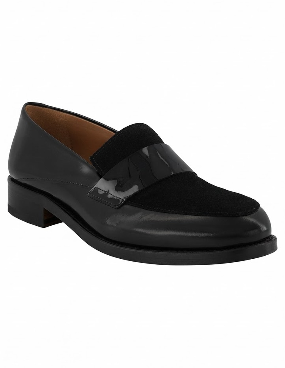Mocasín de piel para mujer