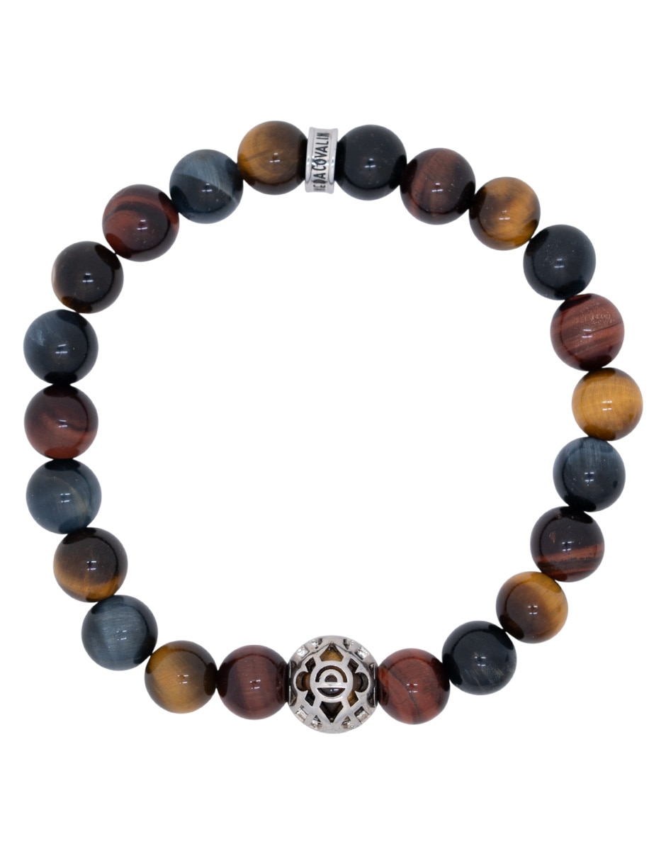 Pulsera de acero inoxidable con ojo de tigre ollin