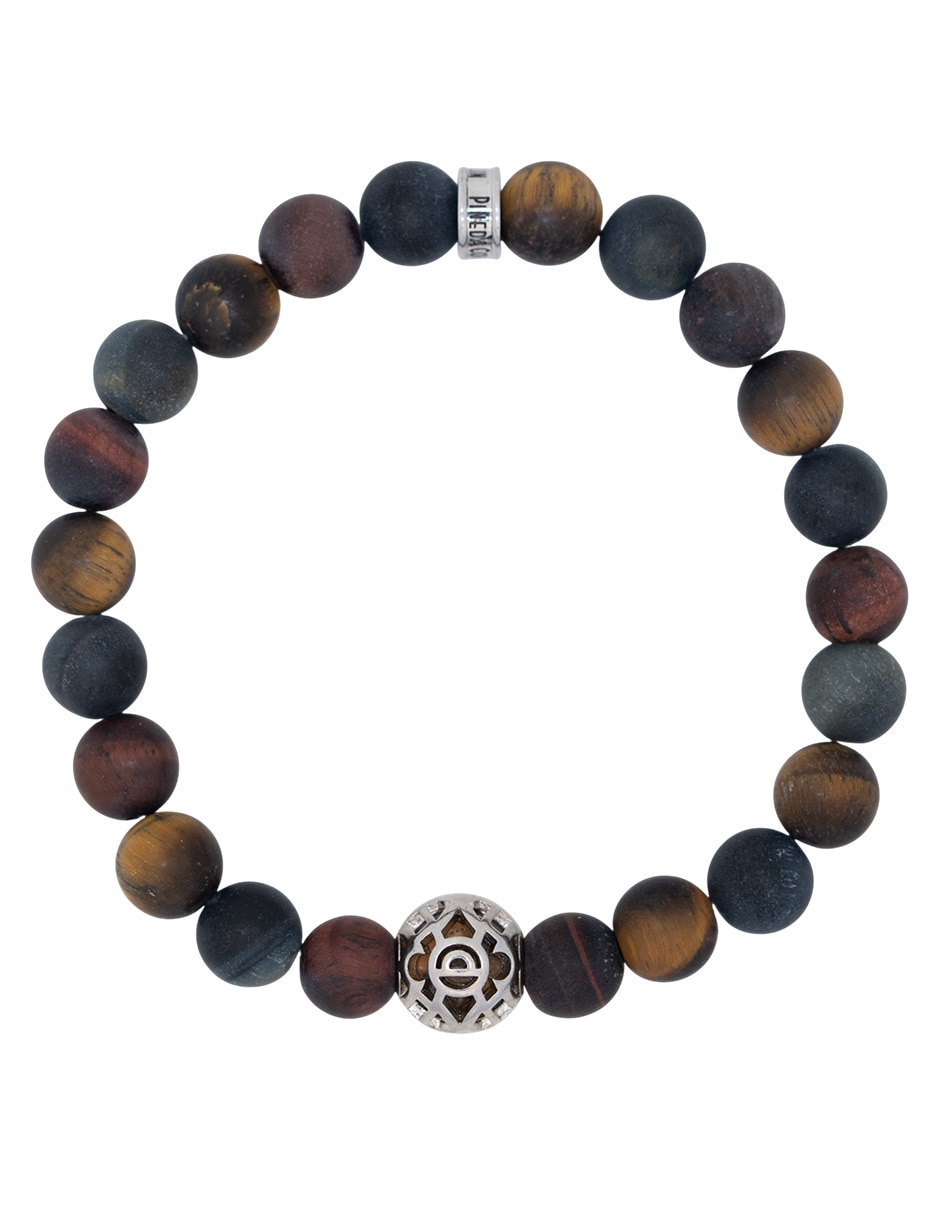 Pulsera de acero inoxidable con ojo de tigre ollin