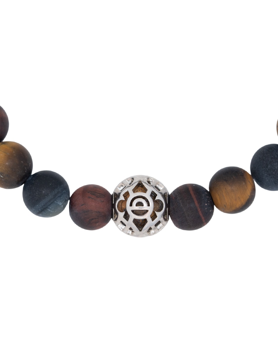 Pulsera de acero inoxidable con ojo de tigre ollin