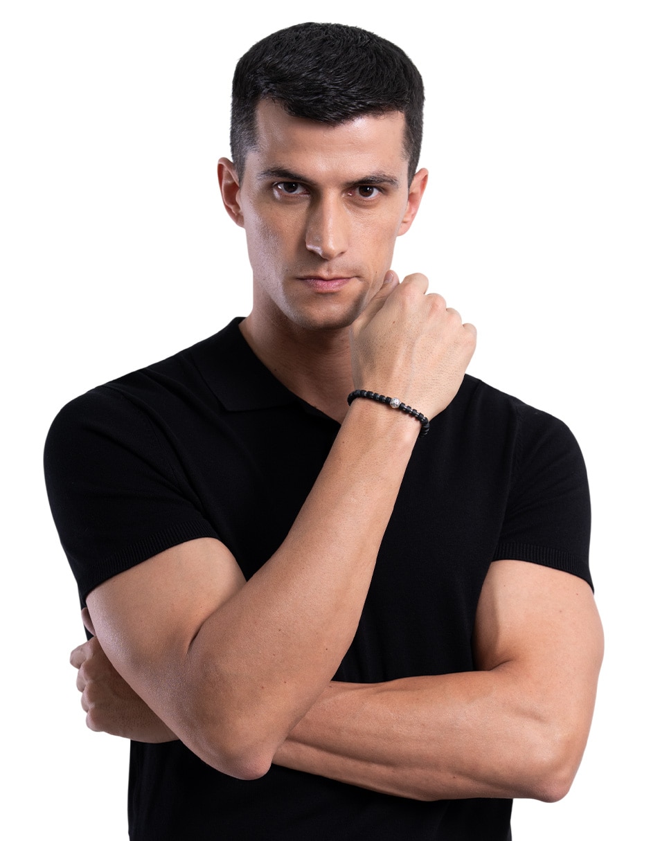 Pulsera de plata con sodalita p 925 fútbol méxico