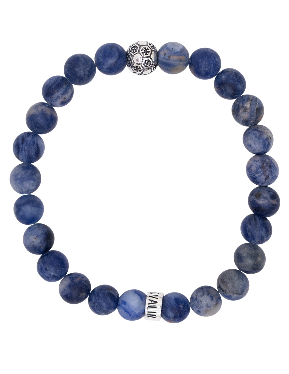 Pulsera de plata con hematita p 925 fútbol méxico
