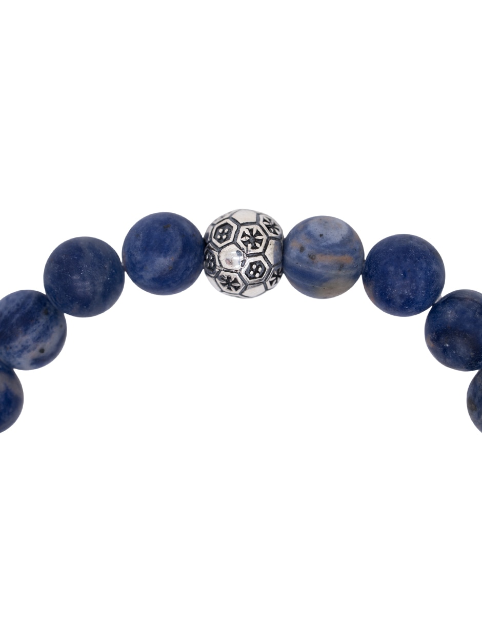 Pulsera de plata con hematita p 925 fútbol méxico