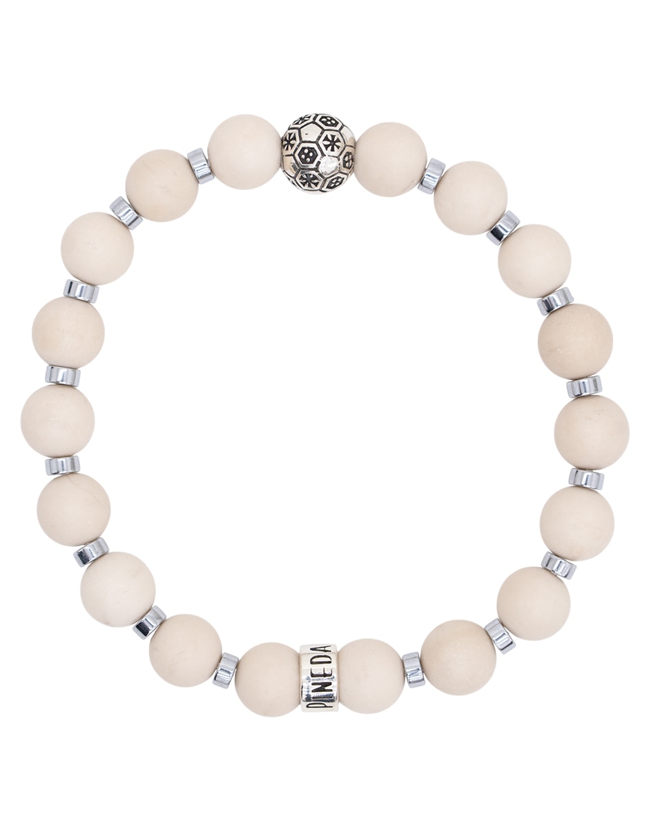 Pulsera de plata con hematita p 925 fútbol méxico