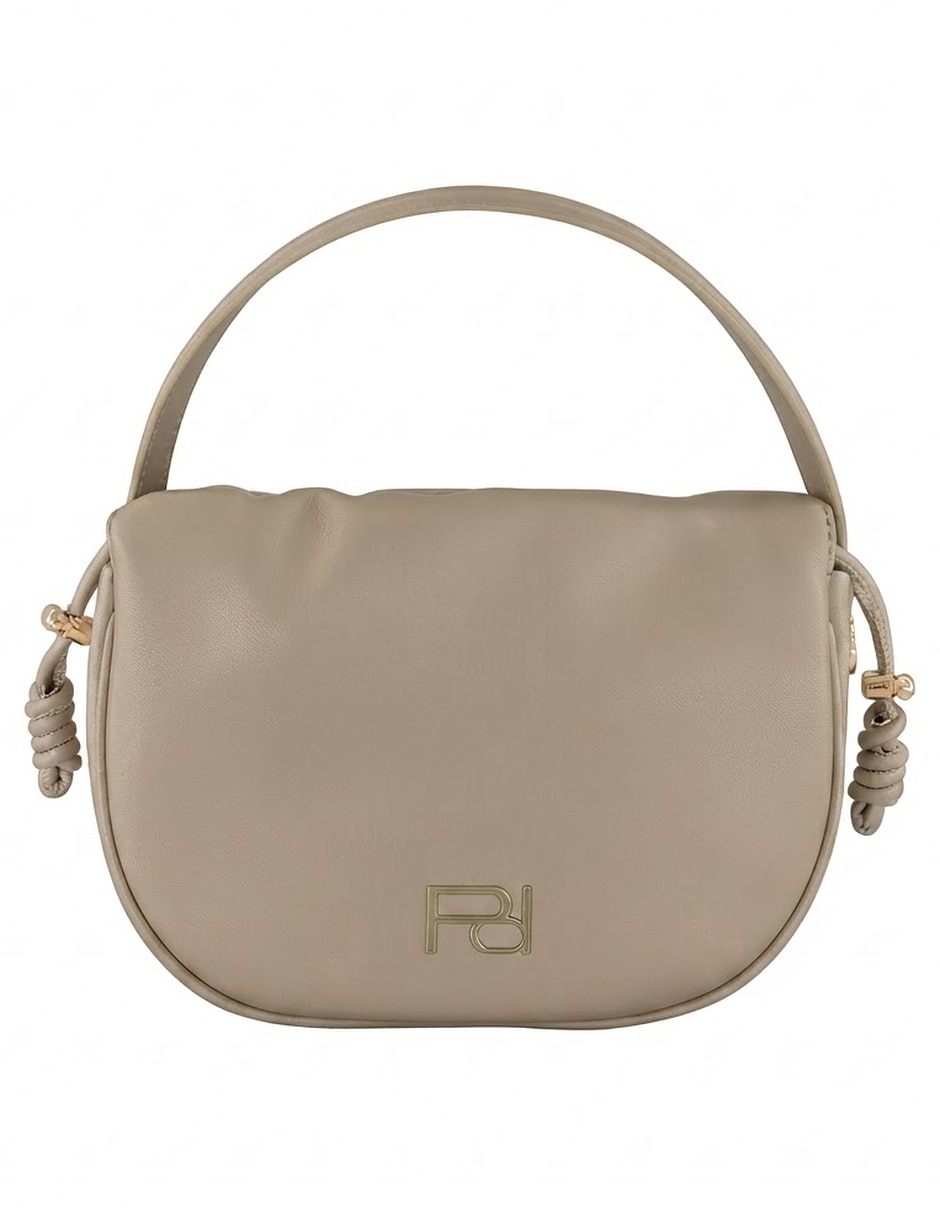 Bolsa satchel de piel para mujer