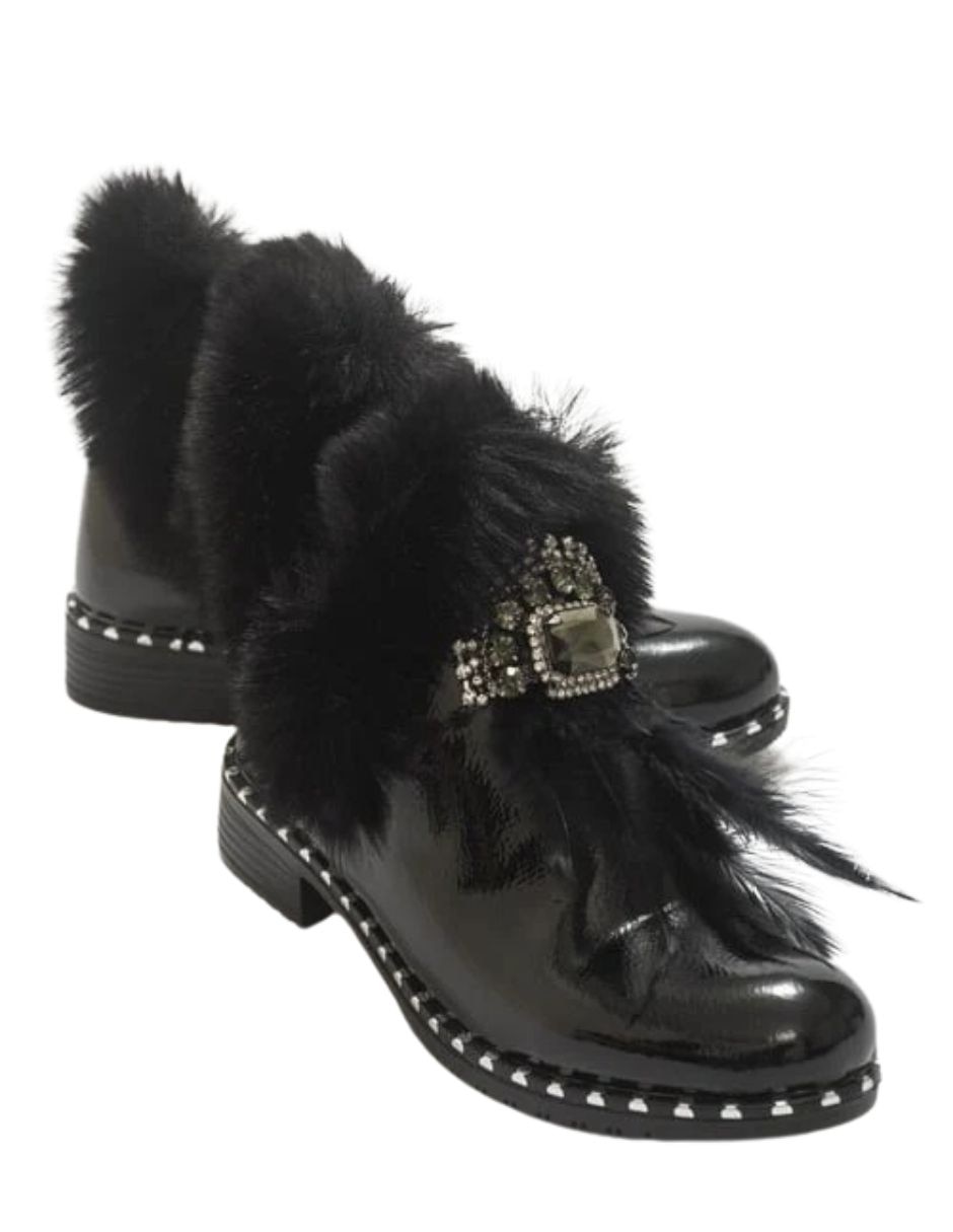 Zapato polina de piel para mujer