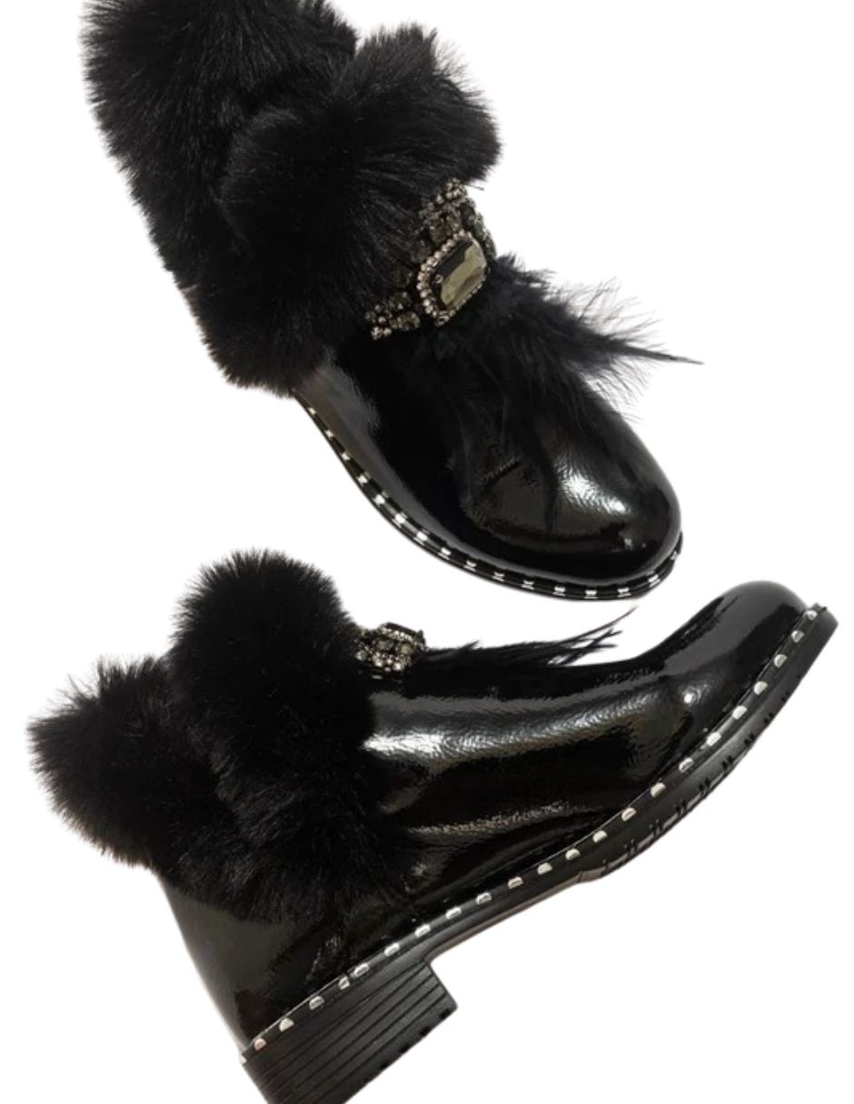 Zapato polina de piel para mujer