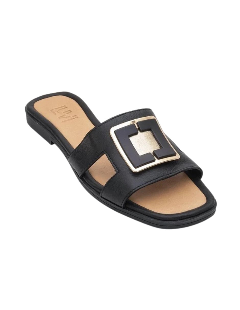 Zueco millie de piel para mujer 1