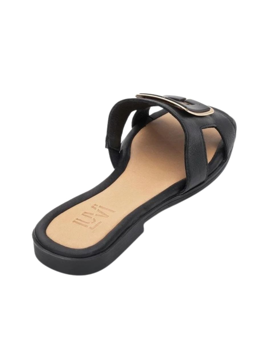 Zueco millie de piel para mujer 2
