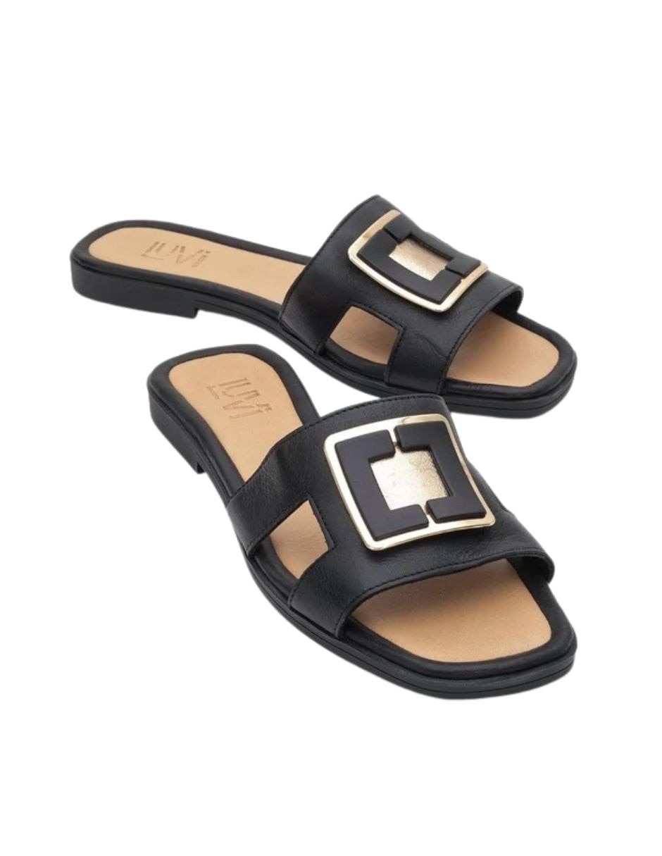 Zueco millie de piel para mujer 3
