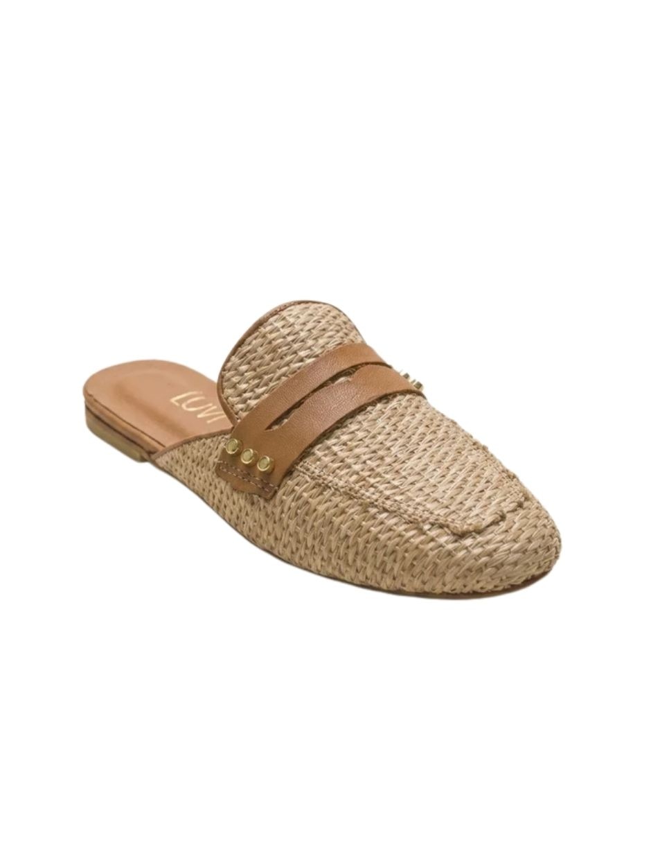Zueco patrizia de piel para mujer