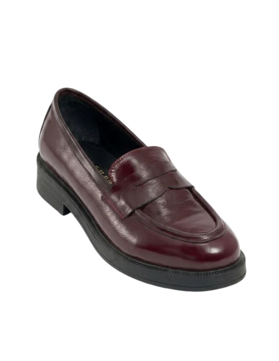 Mocasín bree de piel para mujer