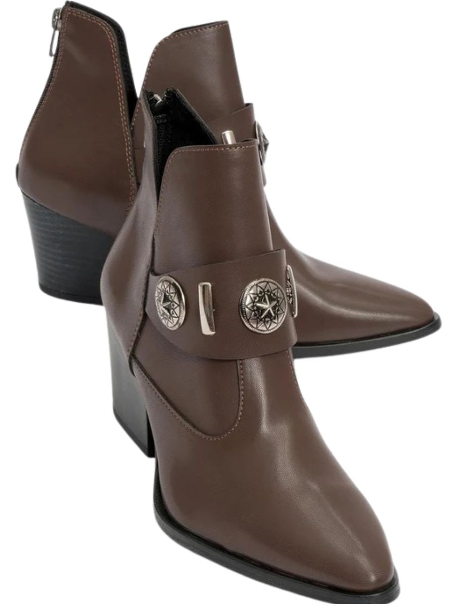 Zapato de tacón kenda de piel para mujer 2
