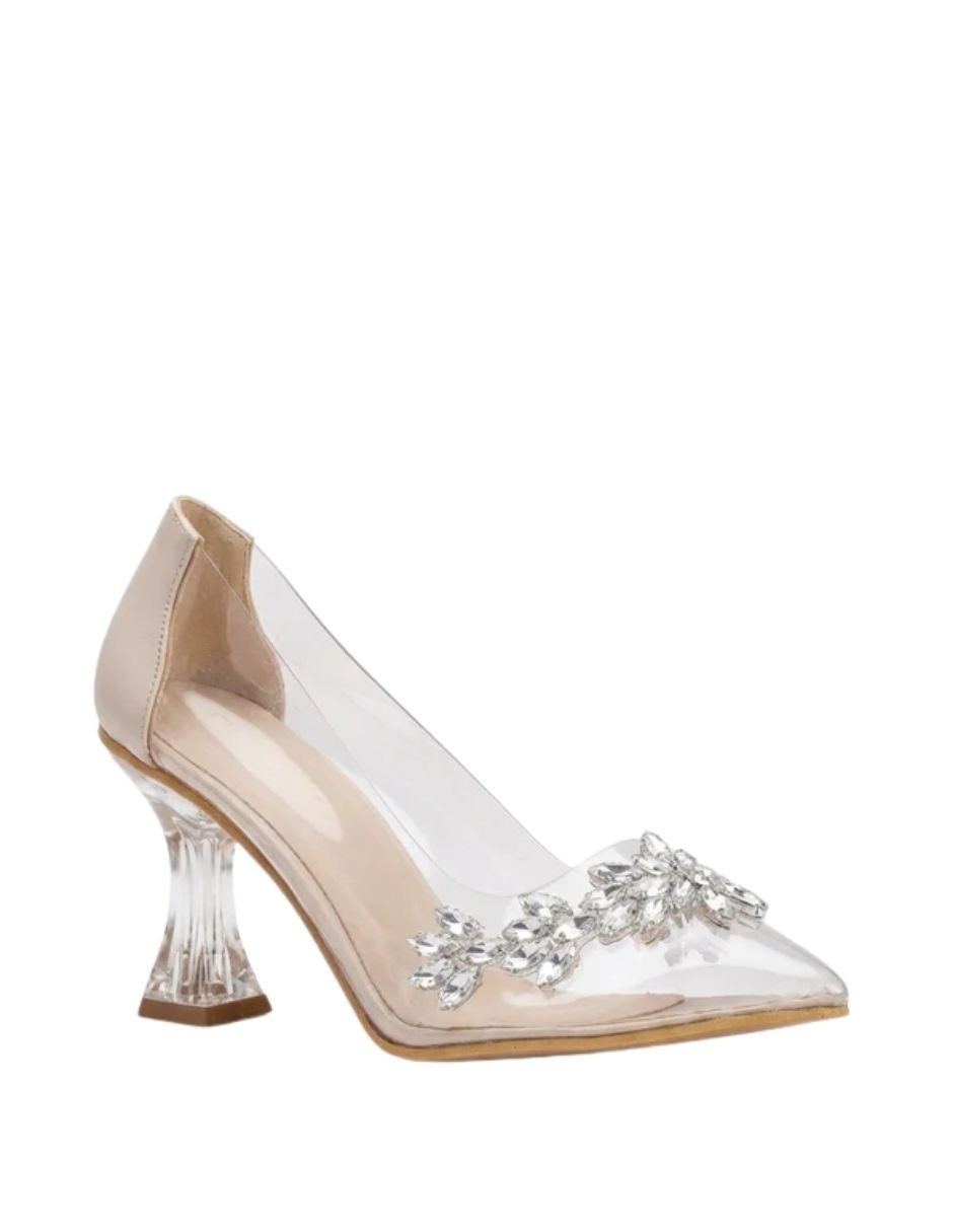Zapato de tacón cinderella de piel para mujer