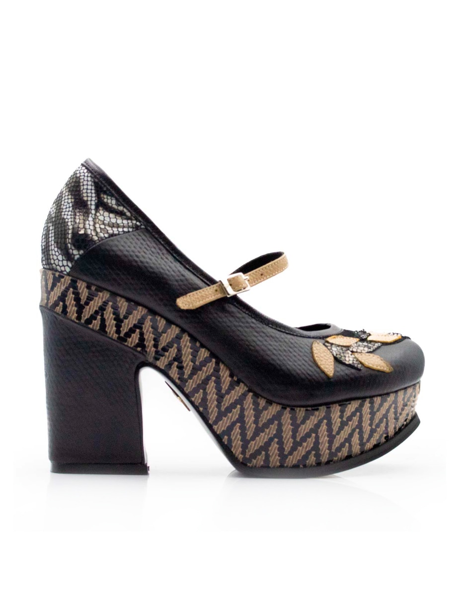 Zapato de tacón de piel para mujer Zapato de tacón de piel para mujer