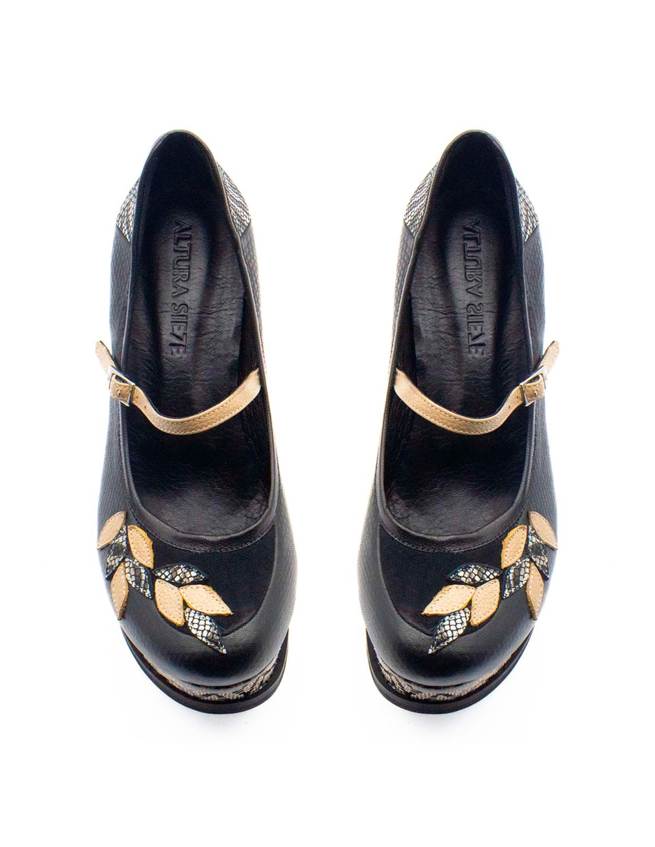 Zapato de tacón de piel para mujer 5
