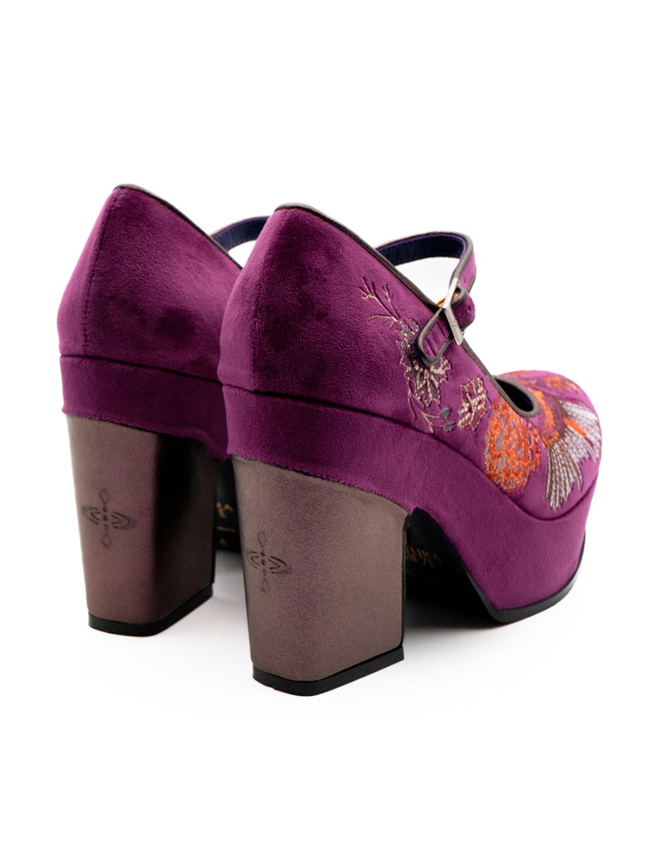 Zapato de tacón de piel para mujer 4