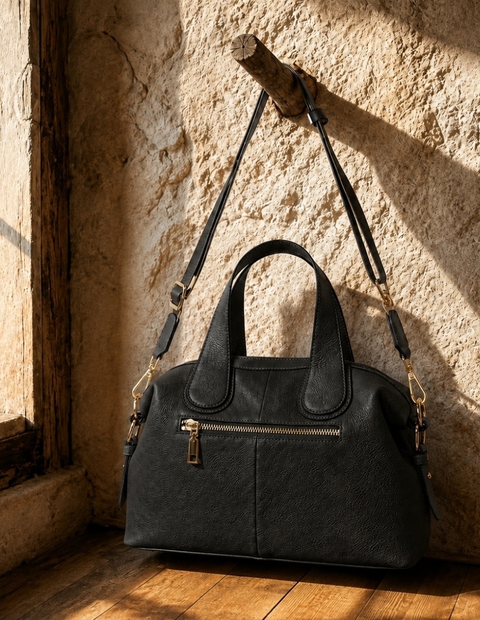 Bolsa satchel nómada de piel para mujer 9