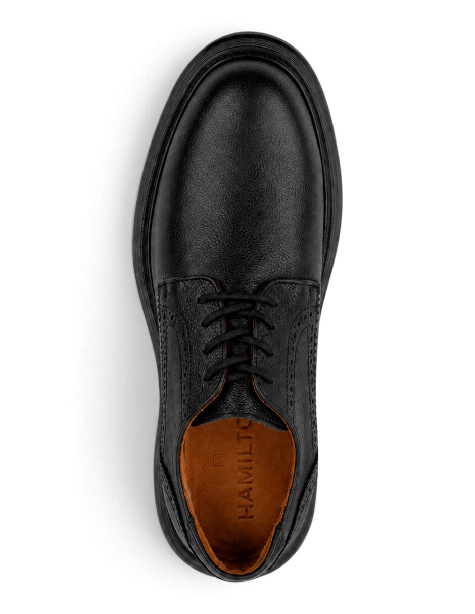 Zapato derby alonzo black para hombre 4