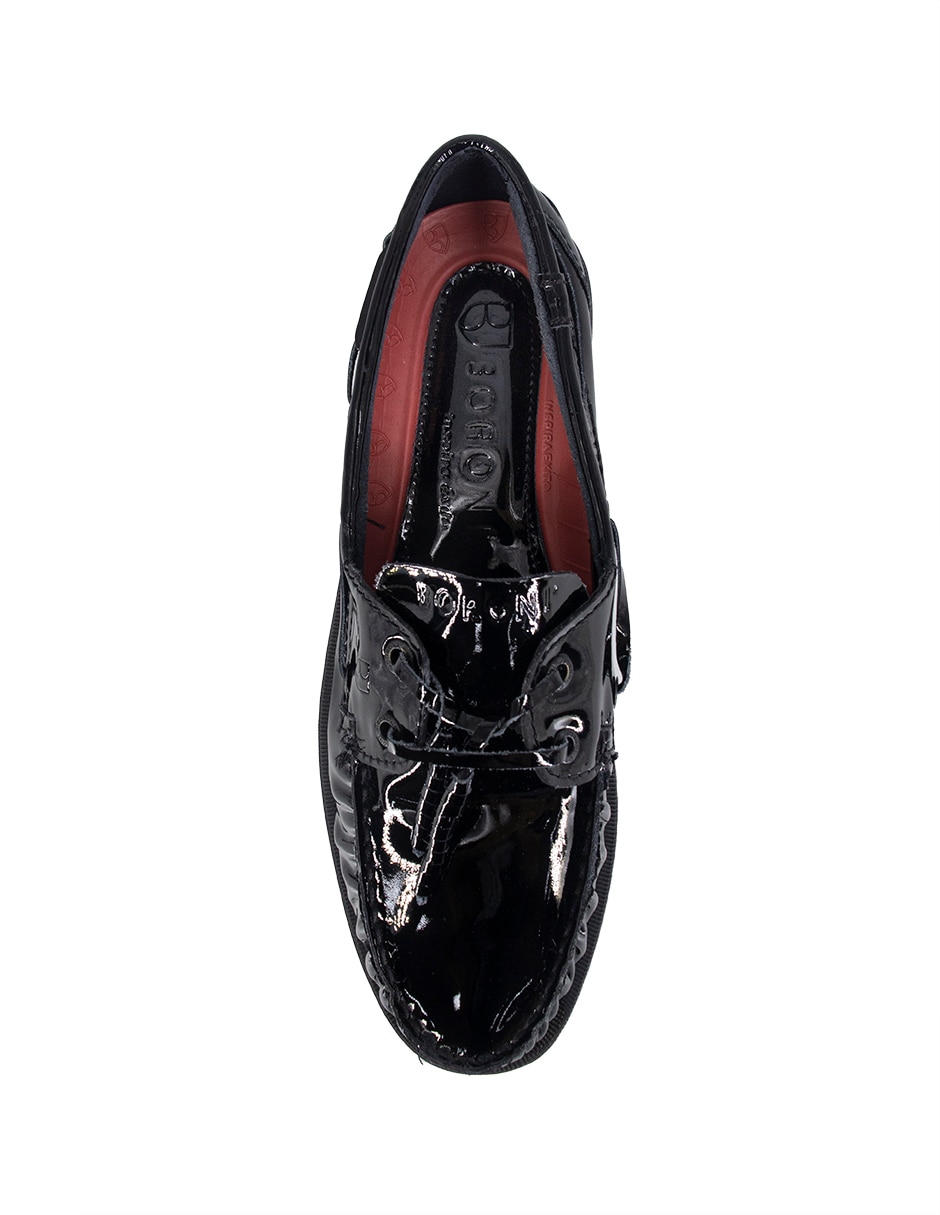 Zapato Mocasín MARINERO BORONI NEGRO CHAROL LISO para hombre 3