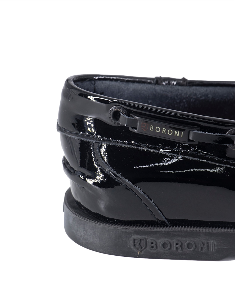 Zapato Mocasín MARINERO BORONI NEGRO CHAROL LISO para hombre 5