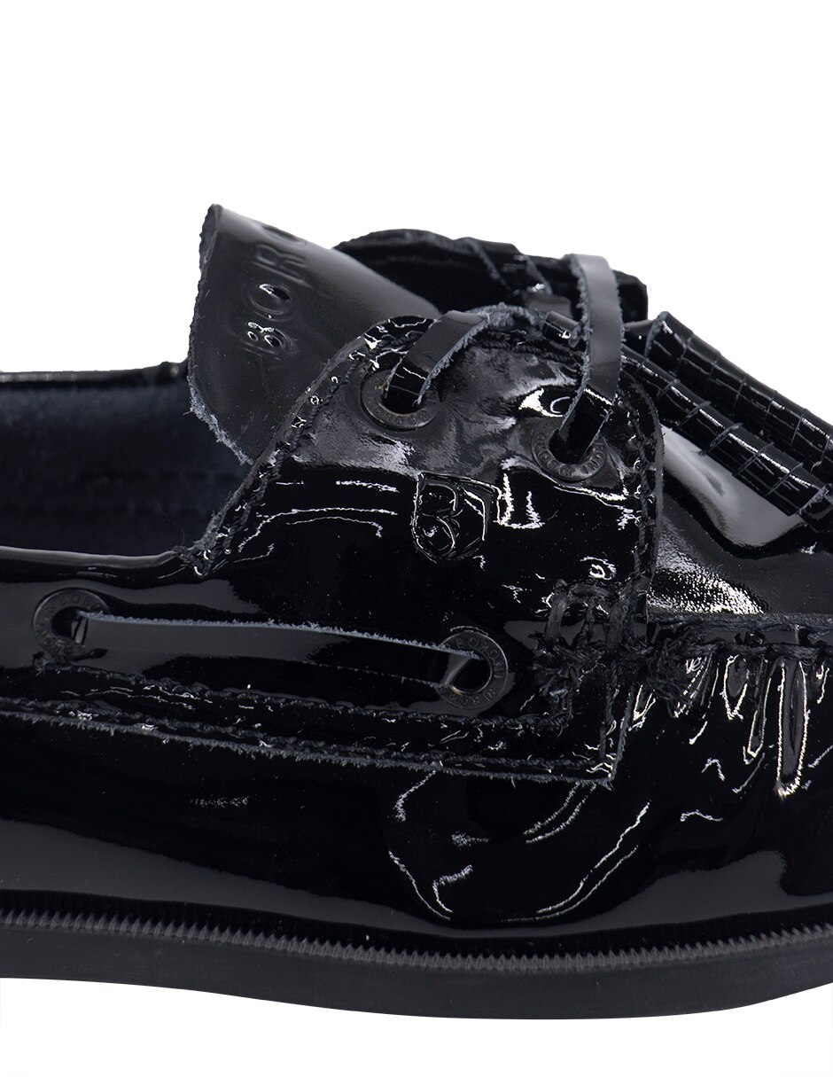 Zapato Mocasín MARINERO BORONI NEGRO CHAROL LISO para hombre 6