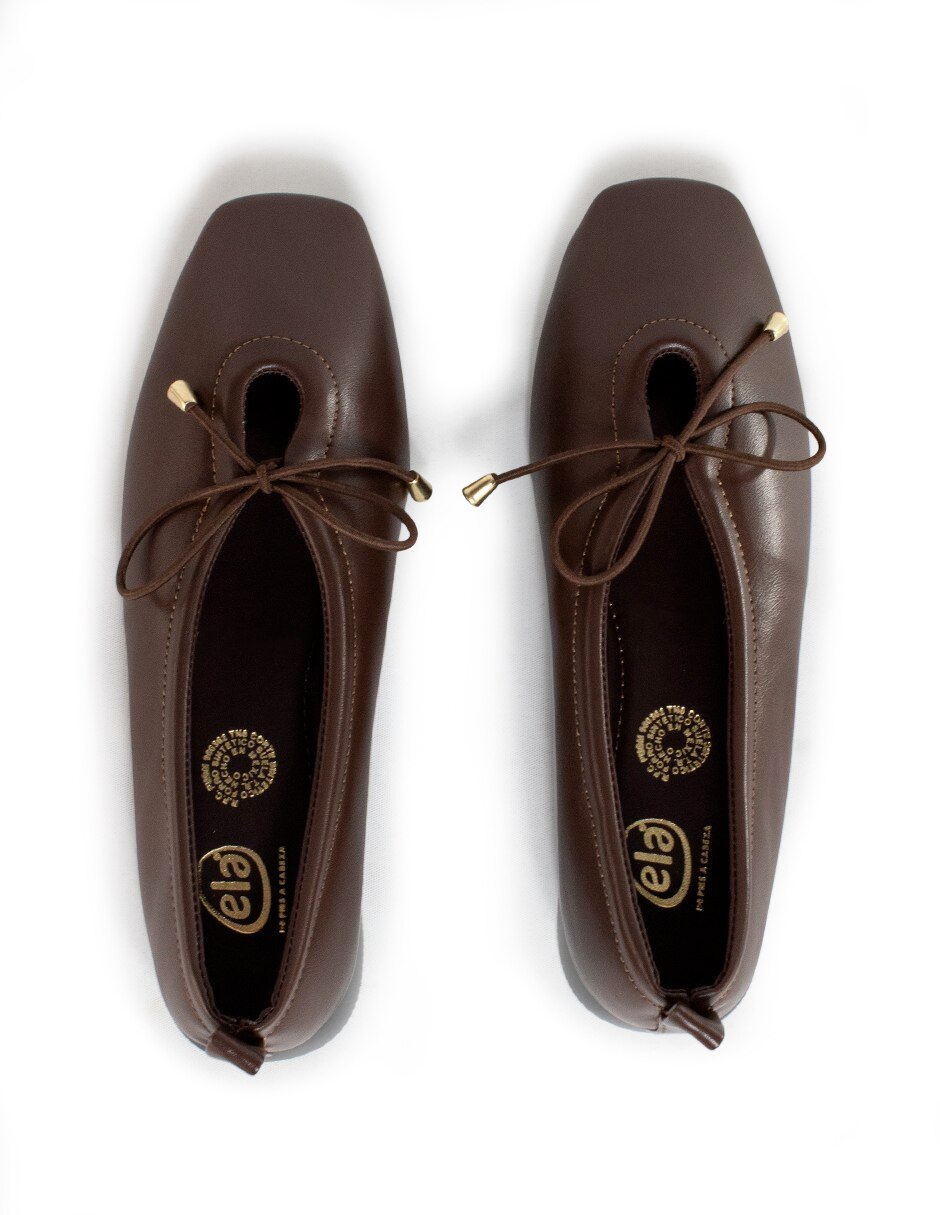 Balerina FLATS de Piel sintética para mujer 4