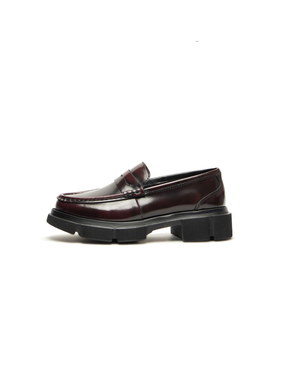 Mocasín de piel para mujer