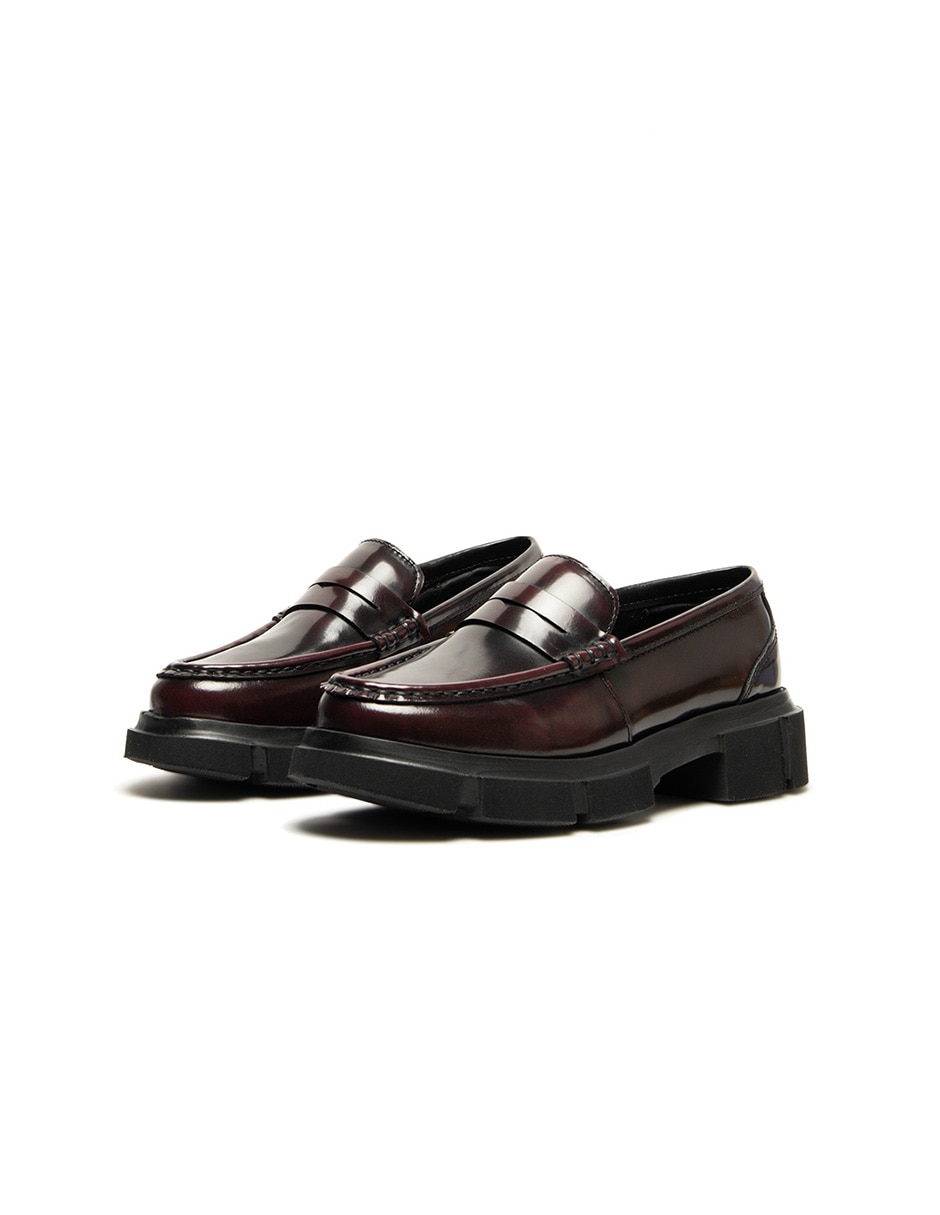 Mocasín de piel para mujer