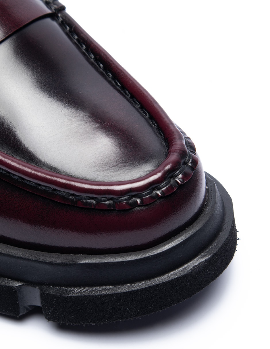 Mocasín de piel para mujer
