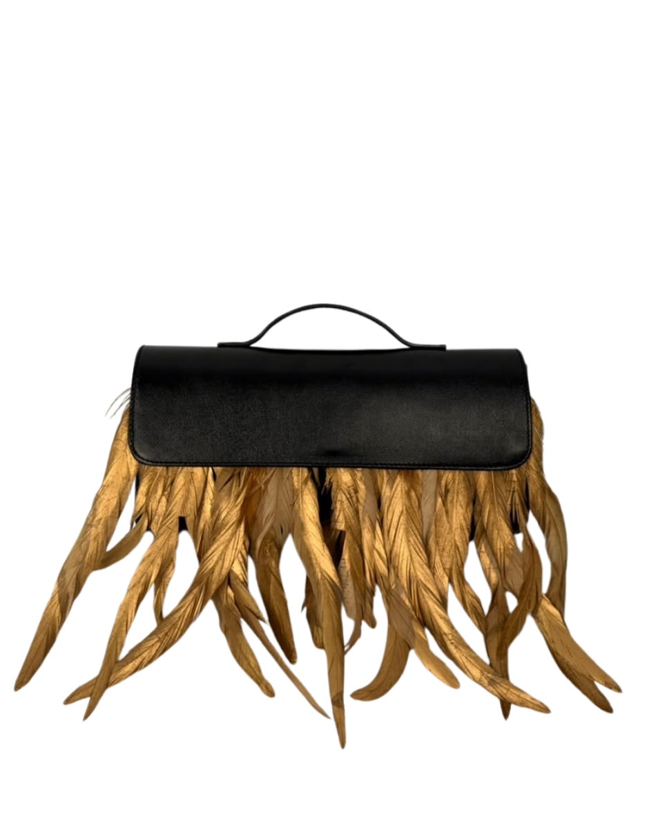 Bolsa clutch de piel para mujer