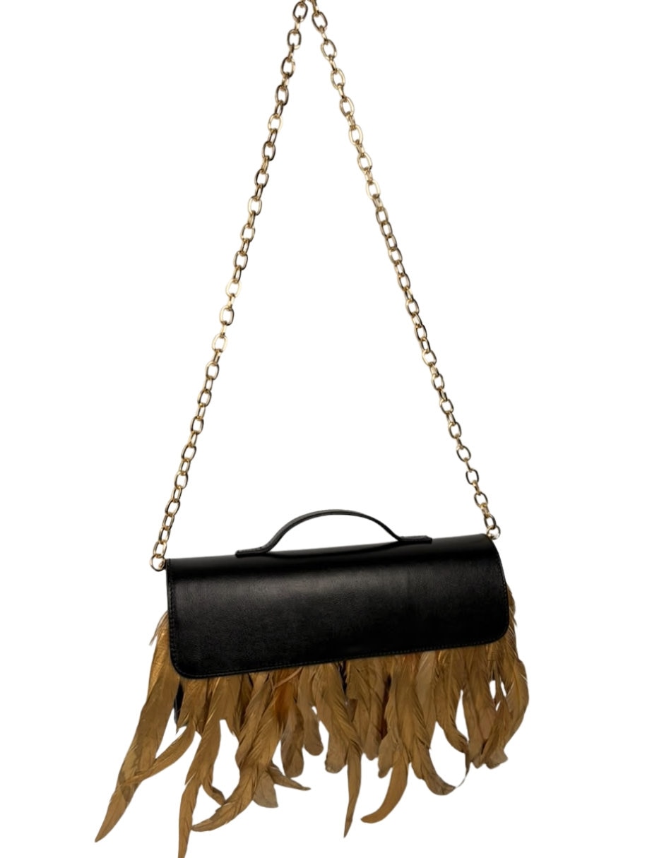 Bolsa clutch de piel para mujer