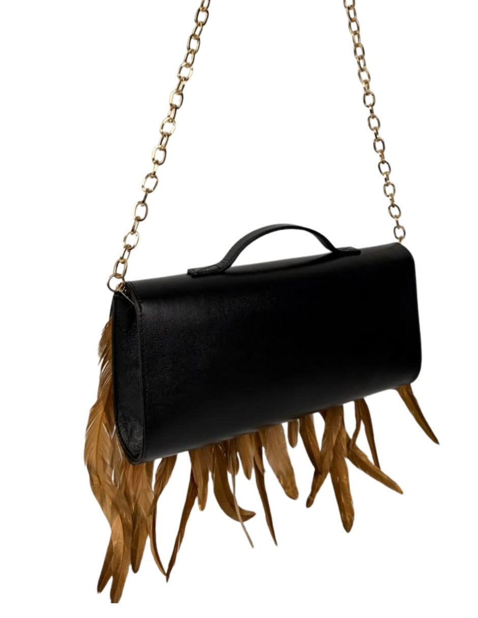 Bolsa clutch de piel para mujer
