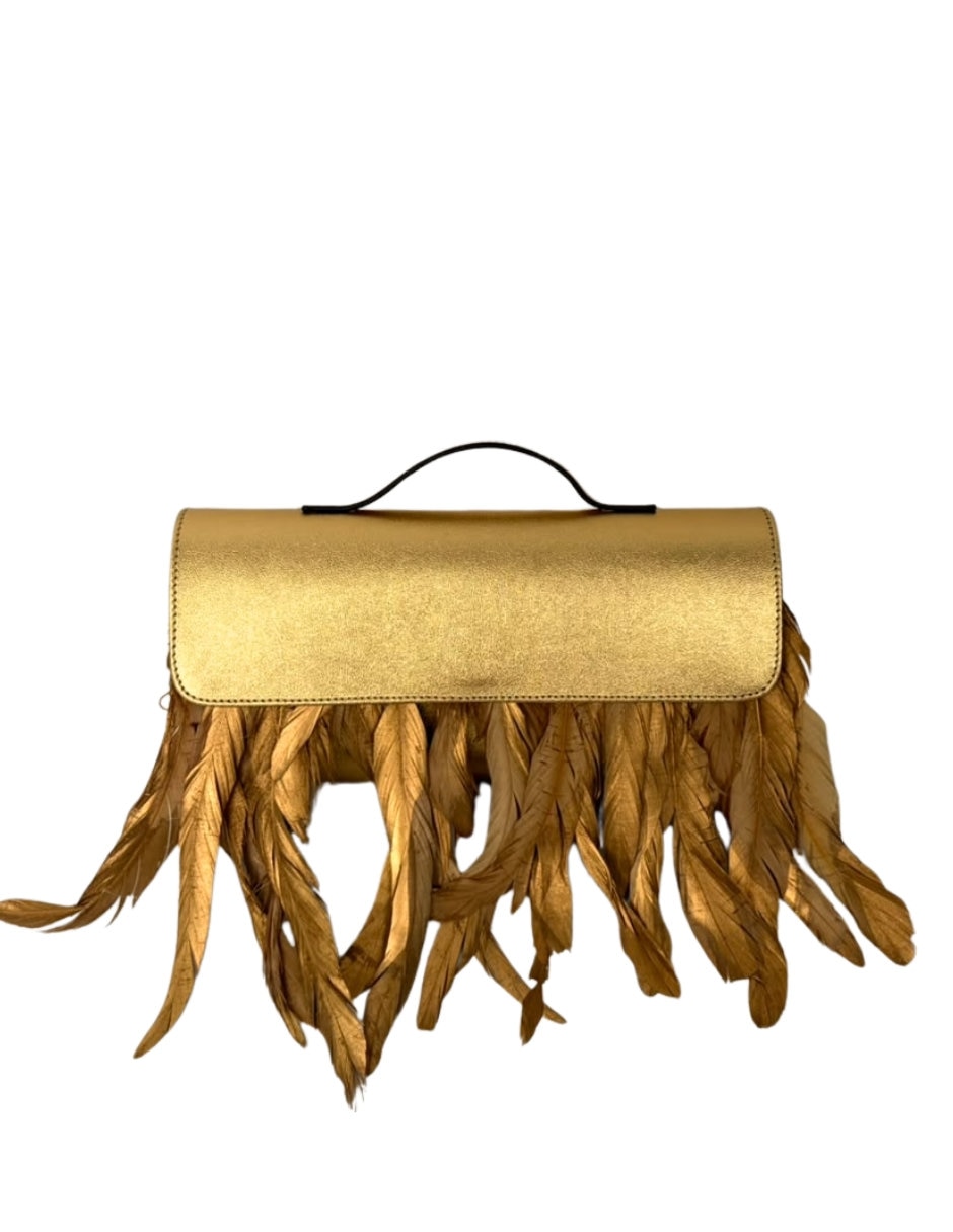Bolsa clutch de piel para mujer