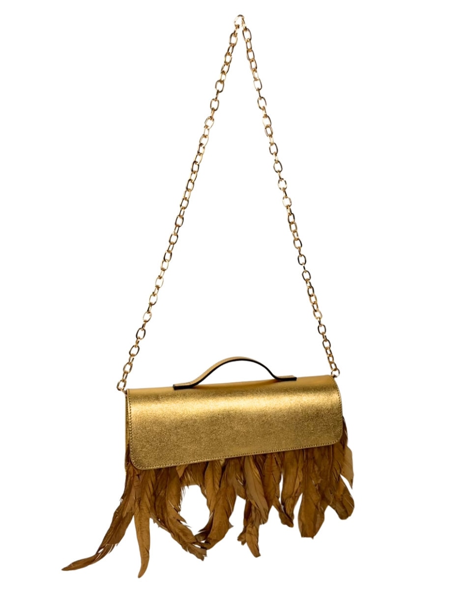 Bolsa clutch de piel para mujer