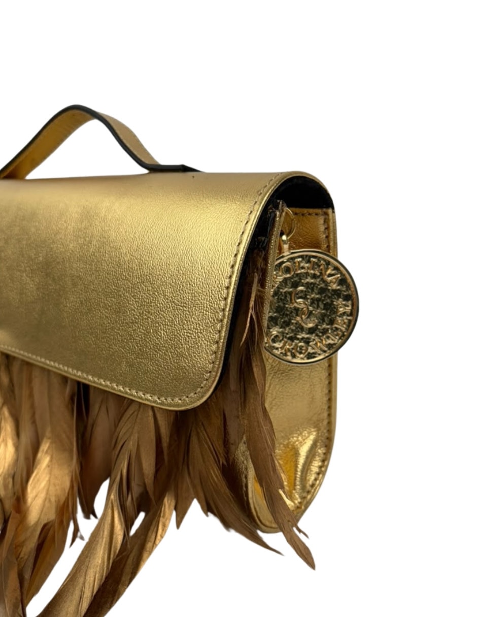 Bolsa clutch de piel para mujer
