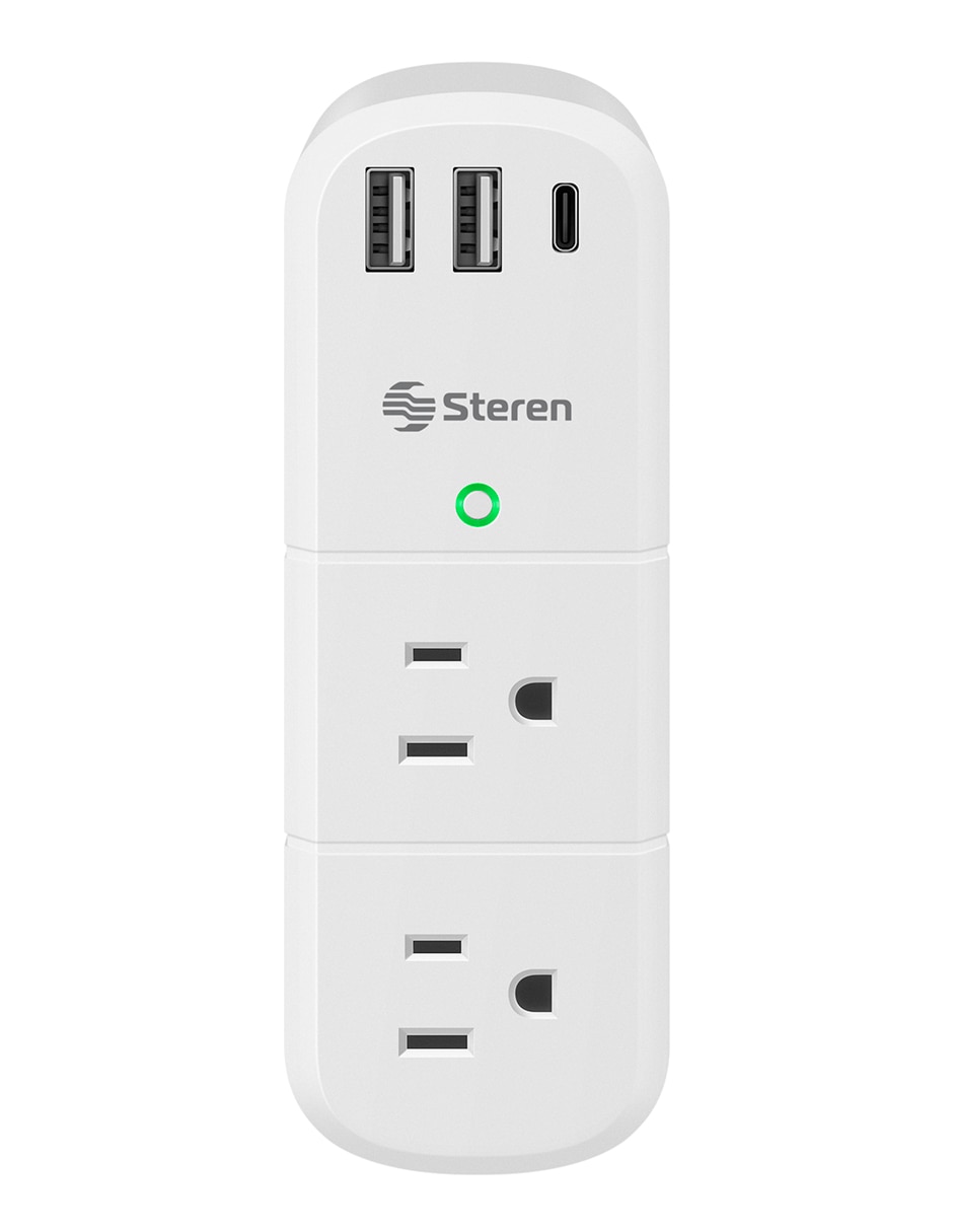 Multicontacto 905-176 de 6 contactos 2 puertos USB y 1 puerto USB C 1