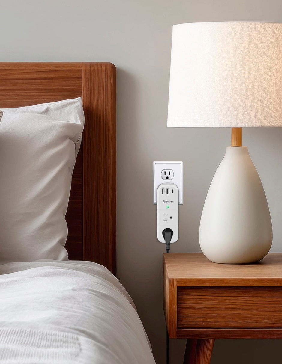 Multicontacto 905-176 de 6 contactos 2 puertos USB y 1 puerto USB C