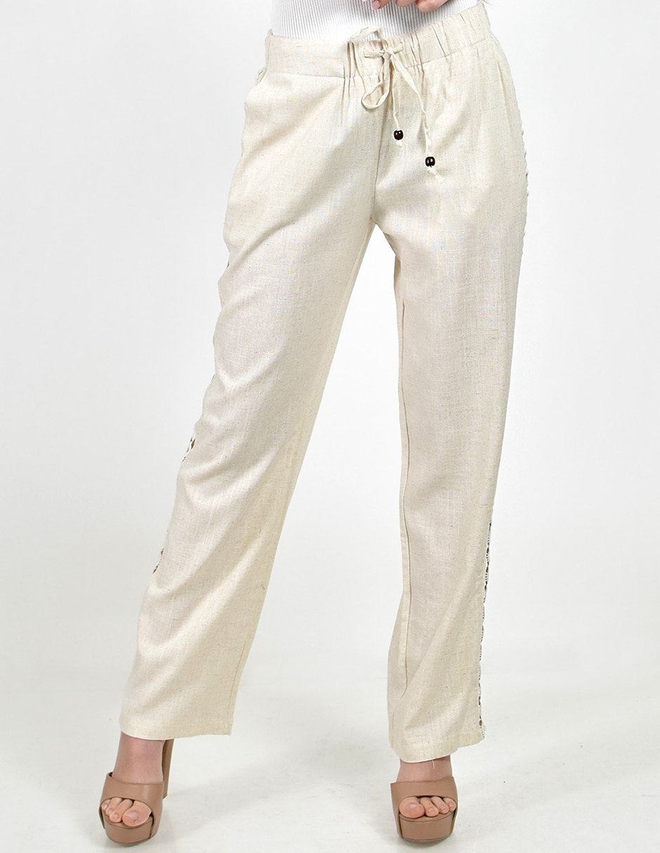 Pantalón regular recto para mujer